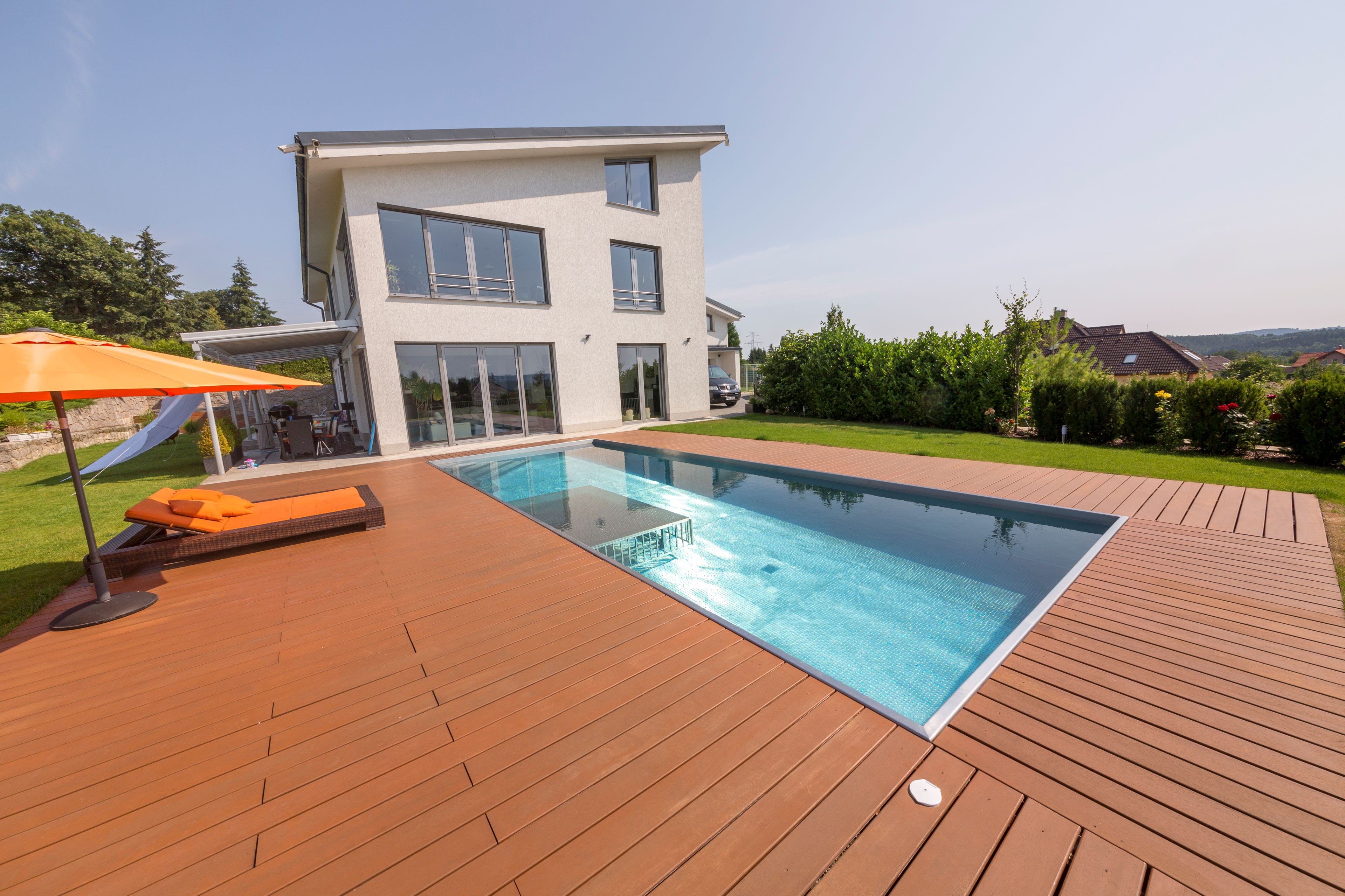 Exterior IMAGINOX Stainless-Steel Pool with paddling pool